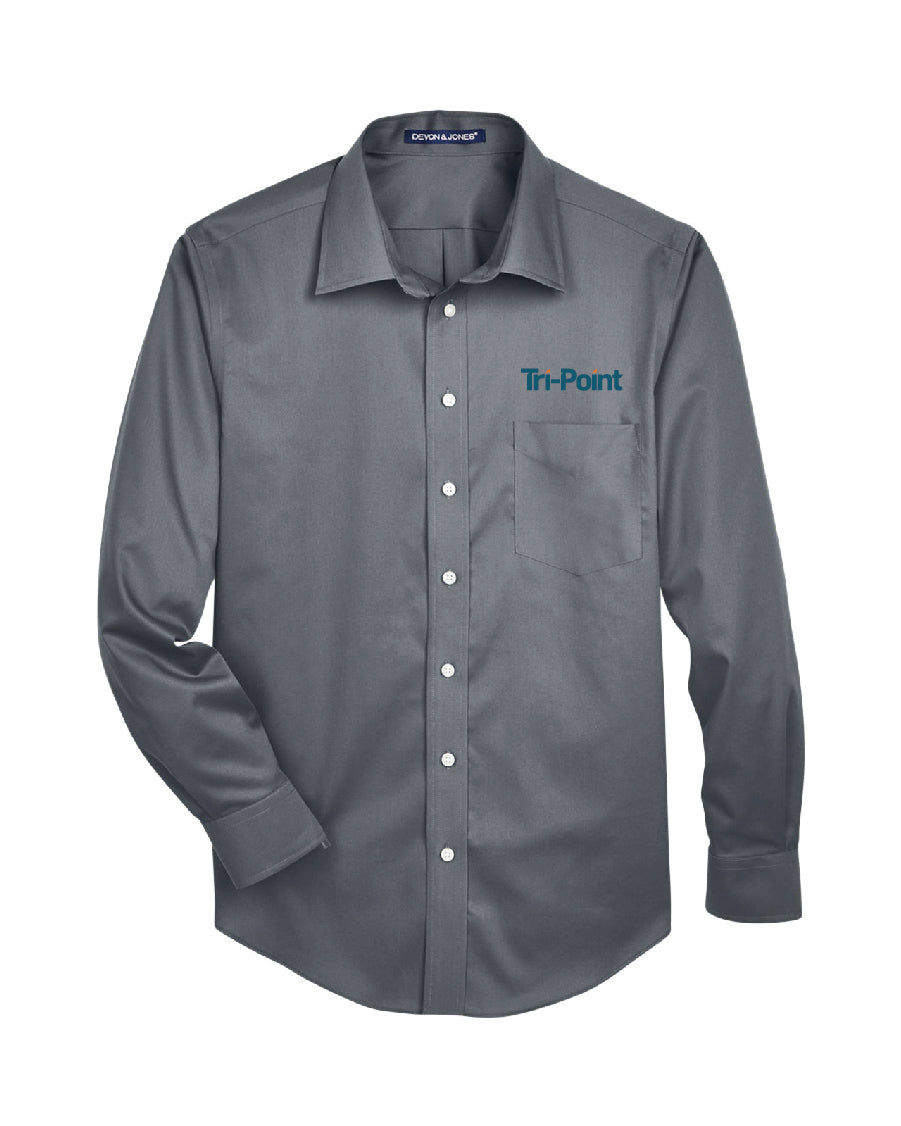 Tri-Point Men's Button Down Work Wear Shirt