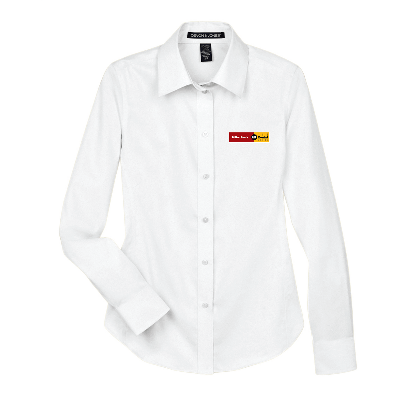Milton Rents Women's Button Down Work Wear Shirt