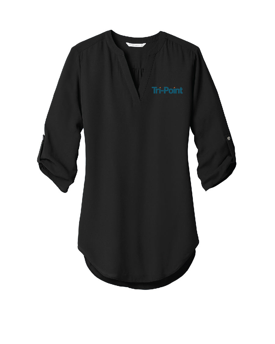 Tri-Point Women's 3/4-Sleeve Tunic Blouse
