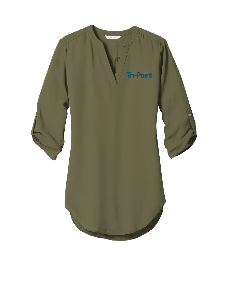 Tri-Point Women's 3/4-Sleeve Tunic Blouse