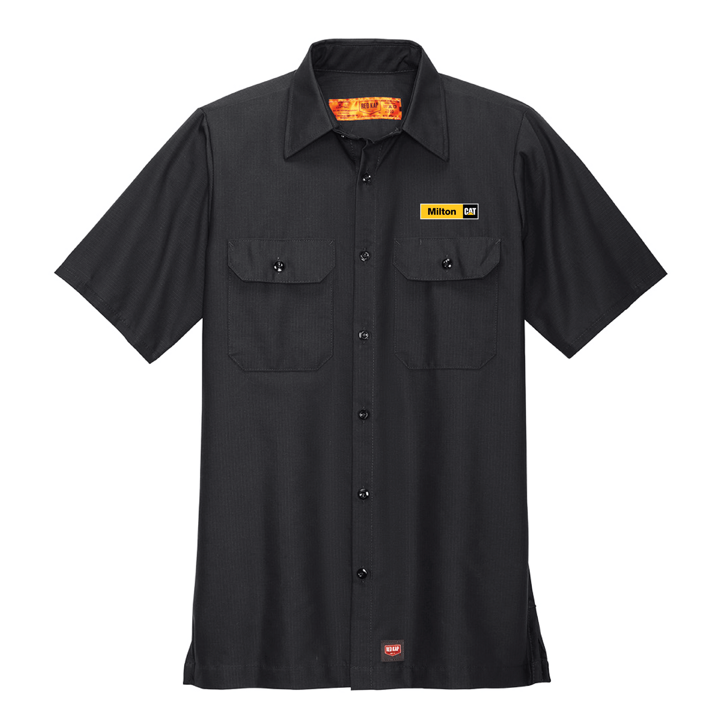 Milton Cat Men's Short Sleeve Solid Ripstop Shirt