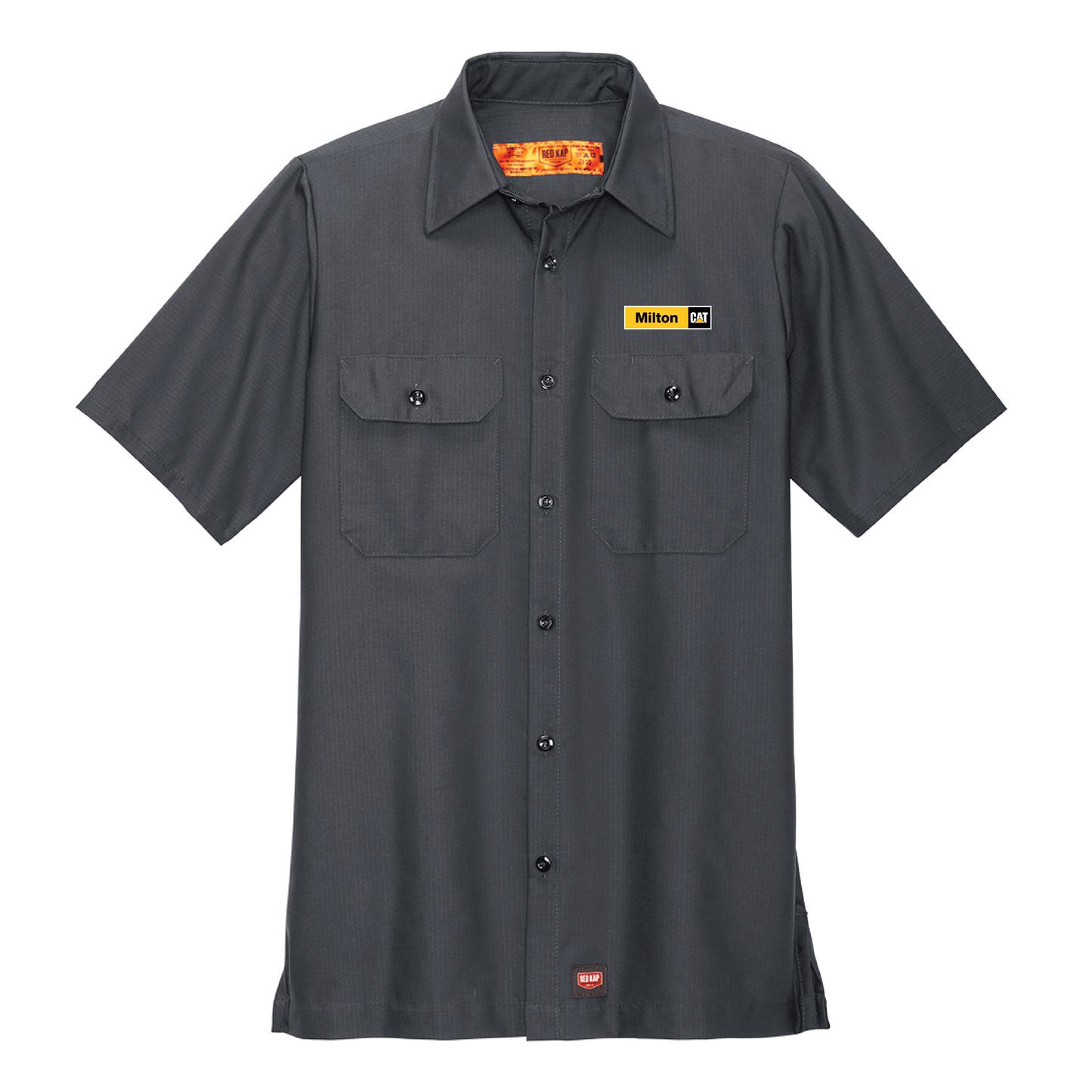 Milton Cat Men's Short Sleeve Solid Ripstop Shirt