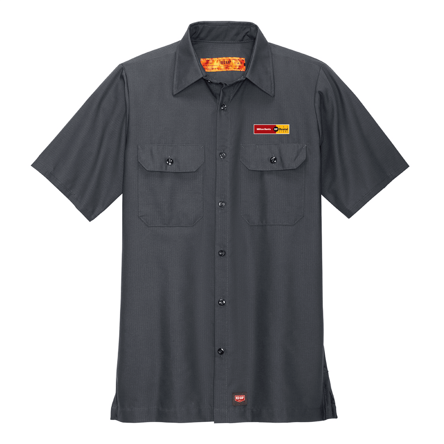 Milton Rents Men's Short Sleeve Solid Ripstop Shirt