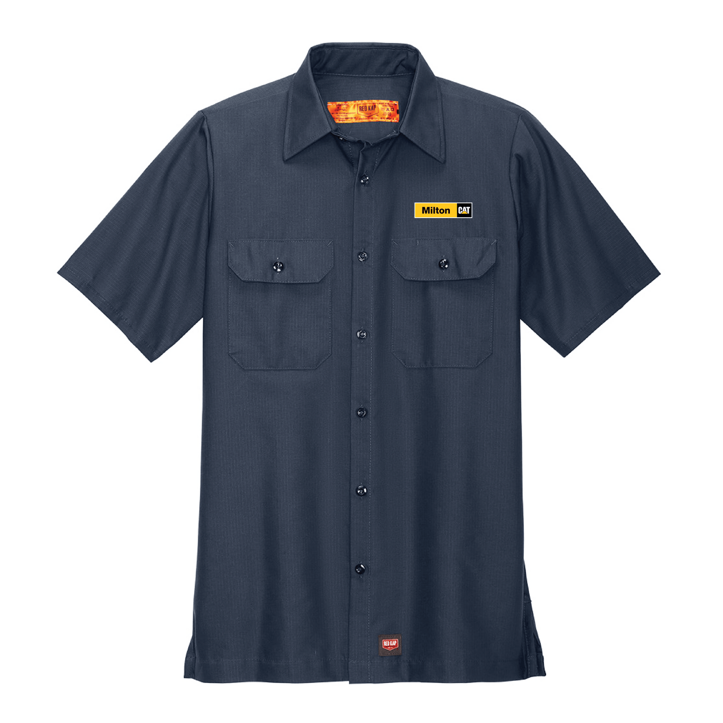 Milton Cat Men's Short Sleeve Solid Ripstop Shirt