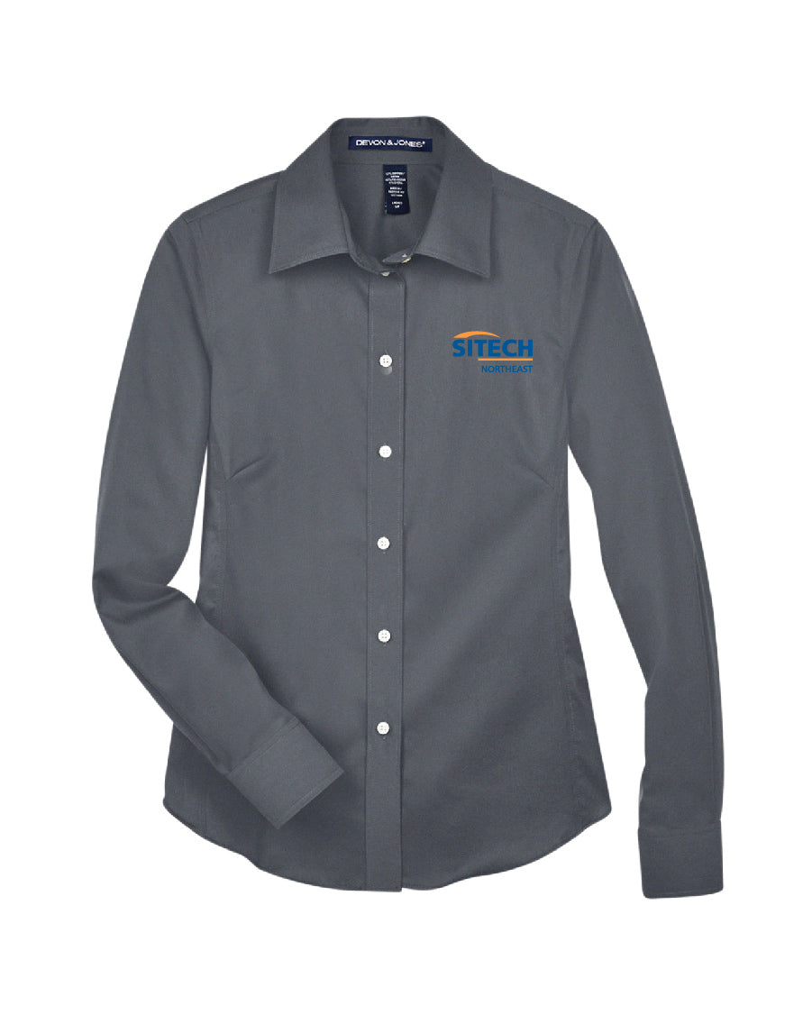 Sitech Women's Button Down Work Wear Shirt