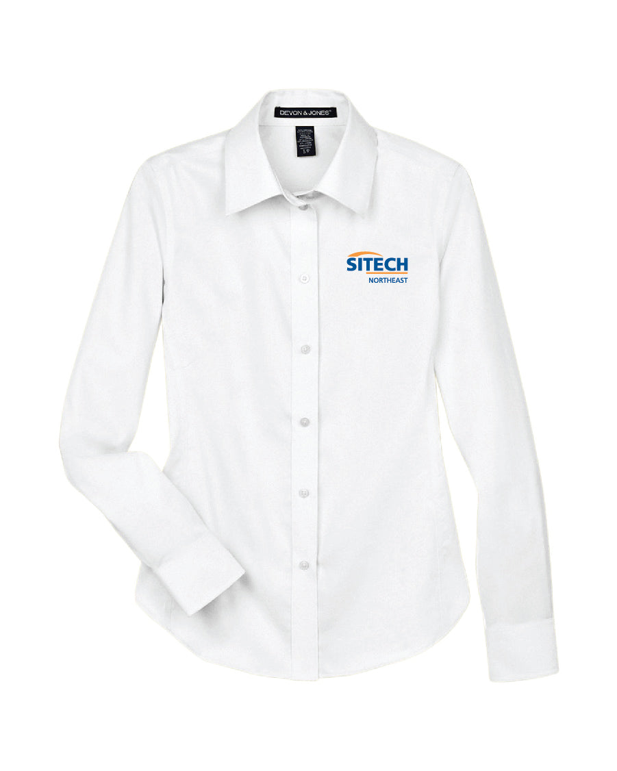 Sitech Women's Button Down Work Wear Shirt