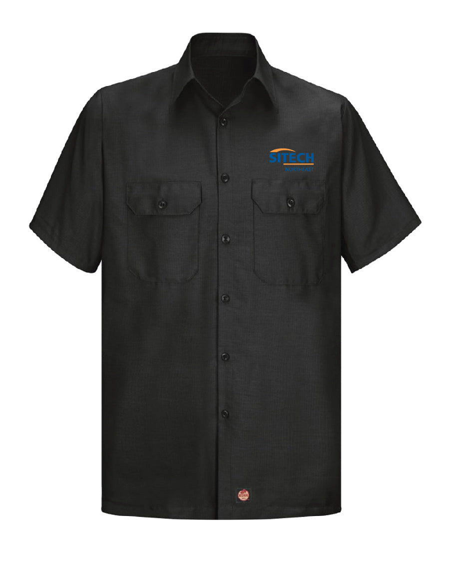 Sitech Men's Short Sleeve Solid Ripstop Shirt