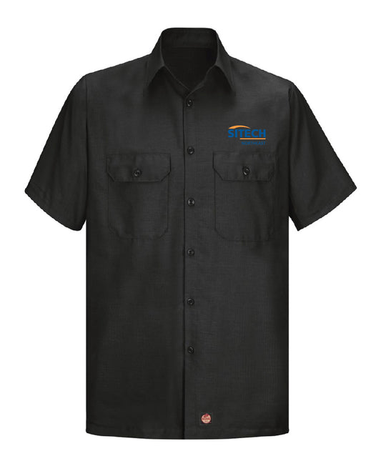 Sitech Men's Short Sleeve Solid Ripstop Shirt
