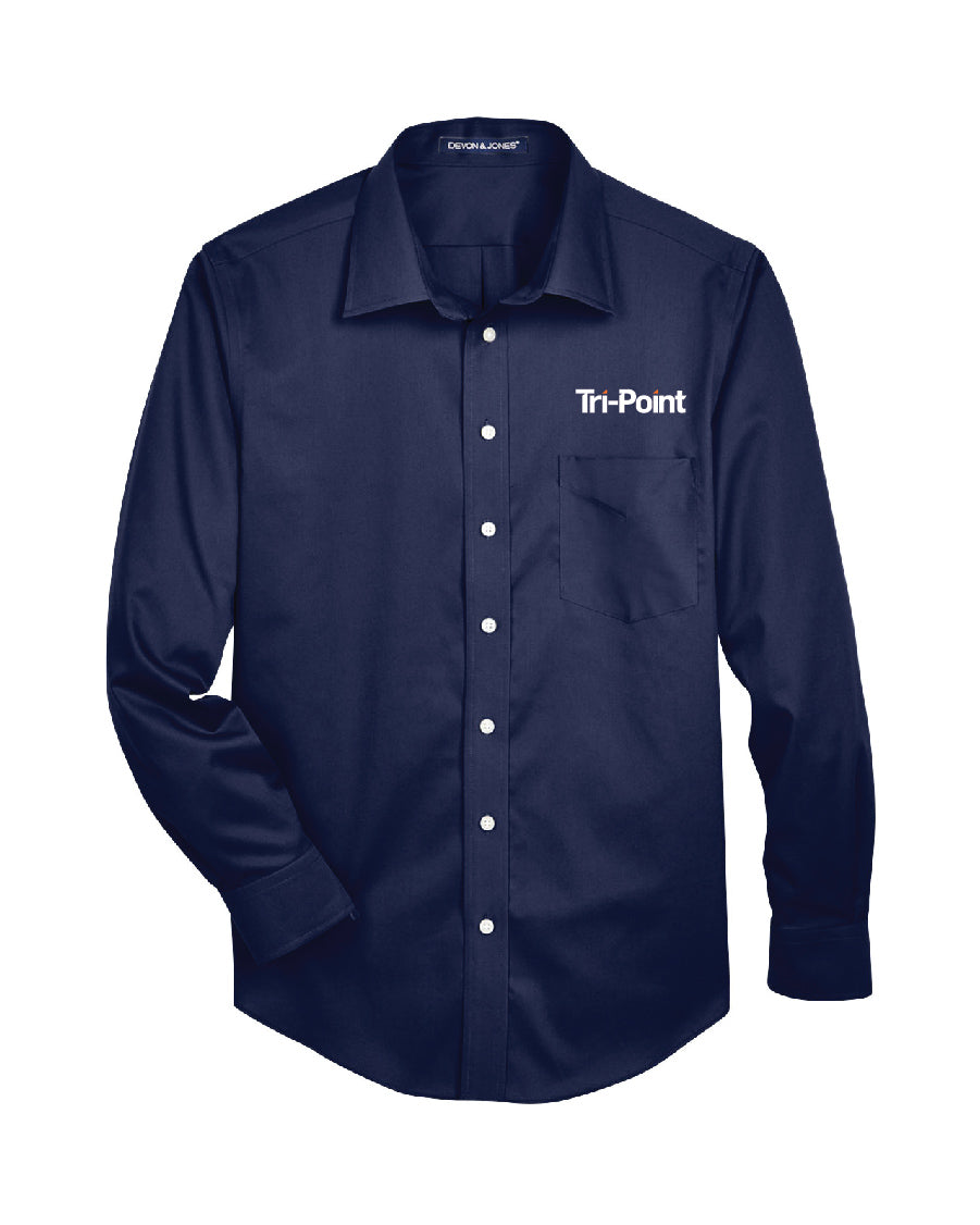 Tri-Point Men's Button Down Work Wear Shirt