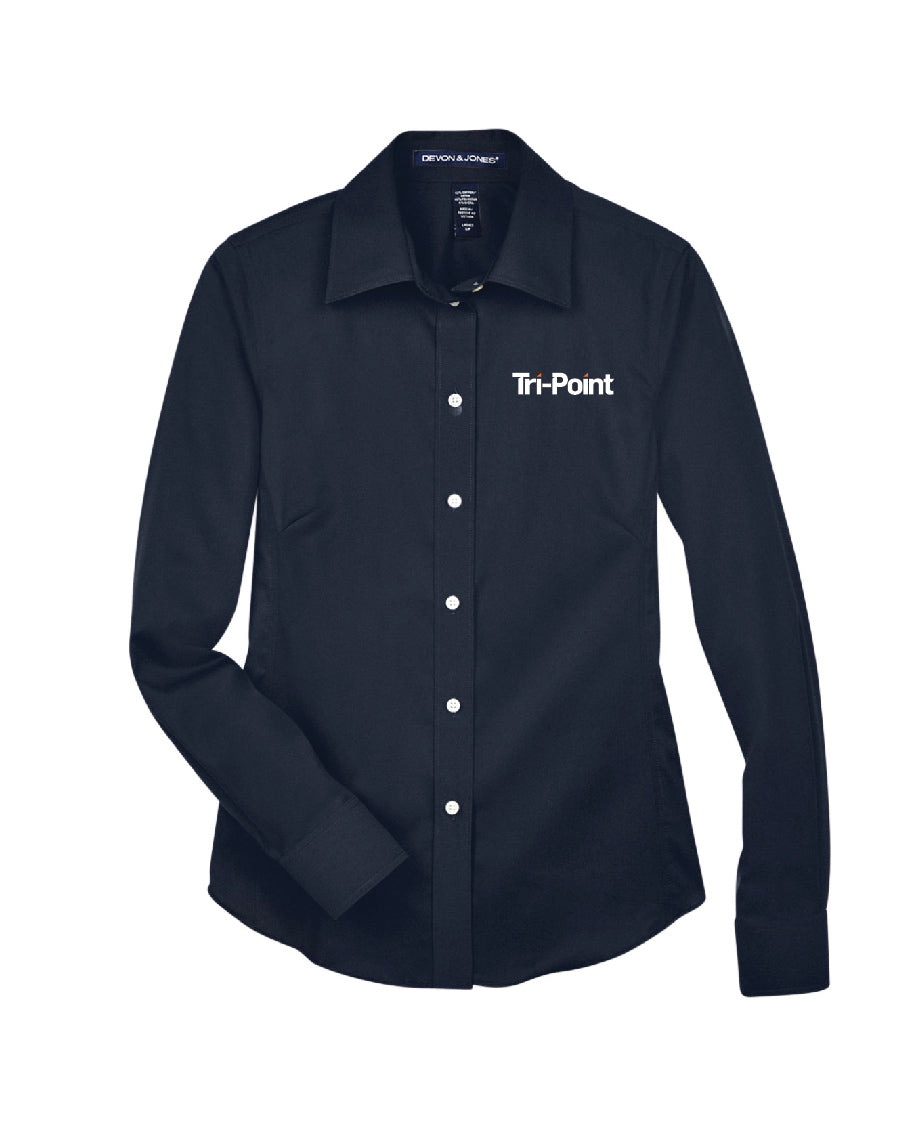 Tri-Point Women's Button Down Work Wear Shirt